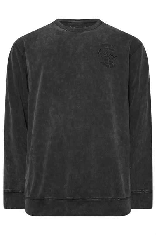 Men's  KAM Big & Tall Black Tie Dye Sweatshirt