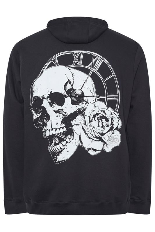 BadRhino Big & Tall Black Japanese 'Samurai' Zip Through Hoodie | BadRhino 2