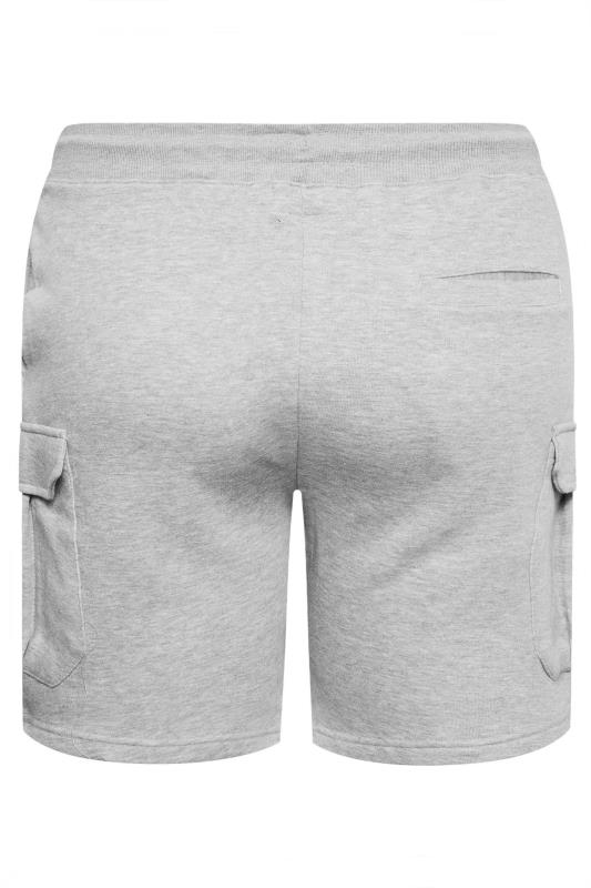 BadRhino Grey Marl Essential Cargo Jogger Shorts | BadRhino 5