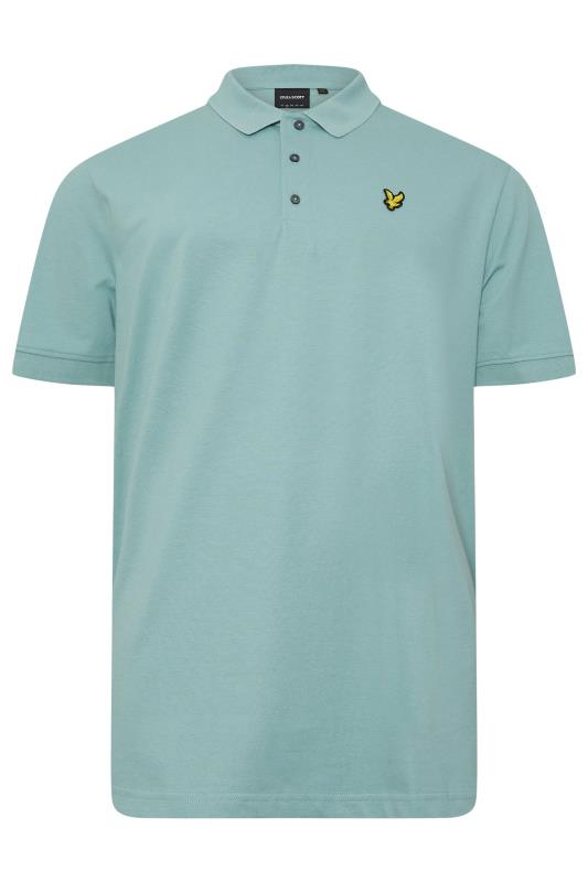 LYLE & SCOTT Big & Tall Light Blue Short Sleeve Polo Shirt | BadRhino 3