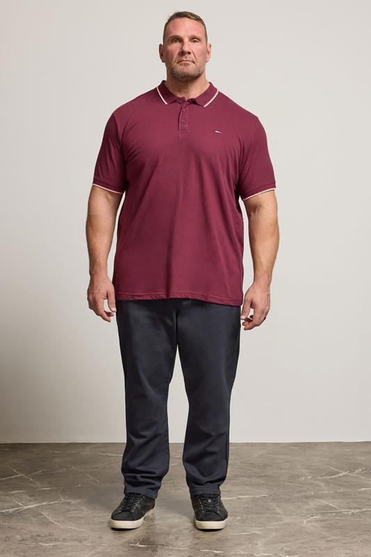 BadRhino Navy Blue Elasticated Waist Chinos | BadRhino 2