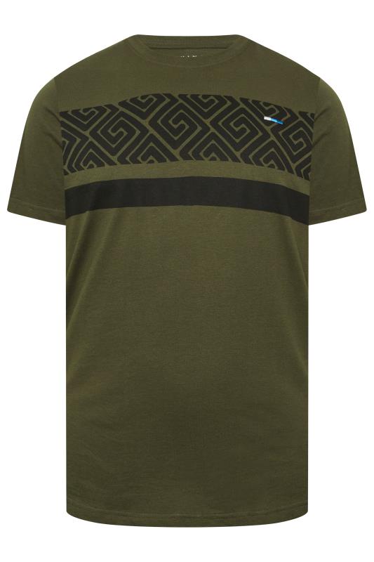 BadRhino Big & Tall Khaki Green Aztec Print T-Shirt | BadRhino 3