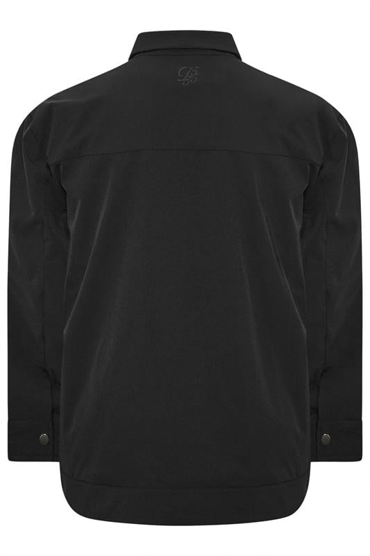 D555 Big & Tall Black Couture Stretch Zip Through Jacket | BadRhino 2