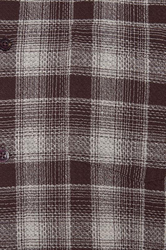 BadRhino Big & Tall Brown Check Stripe Short Sleeve Shirt | BadRhino 7