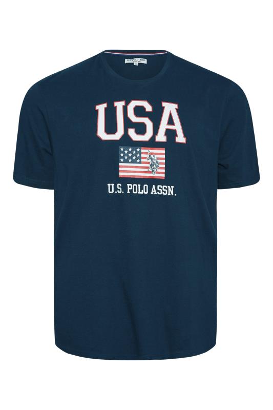 U.S. POLO ASSN. Navy Blue USA Print T-Shirt | BadRhino 3