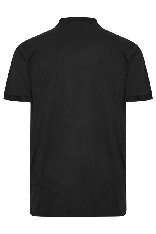 KAM Big & Tall Black Polo Shirt | BadRhino 4