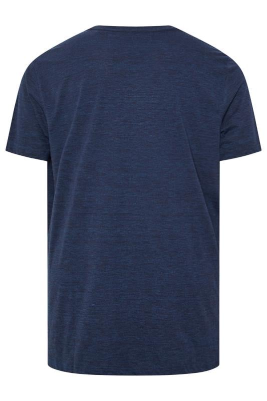 D555 Big & Tall Navy Blue Chest Embroidered T-Shirt | BadRhino 2