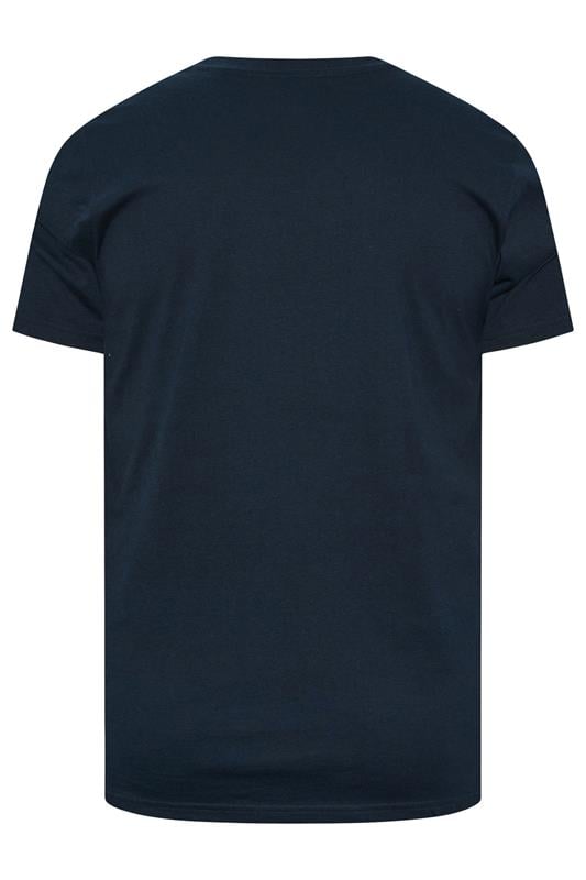 BadRhino Big & Tall Navy Blue Script Graphic Print T-Shirt | BadRhino 6