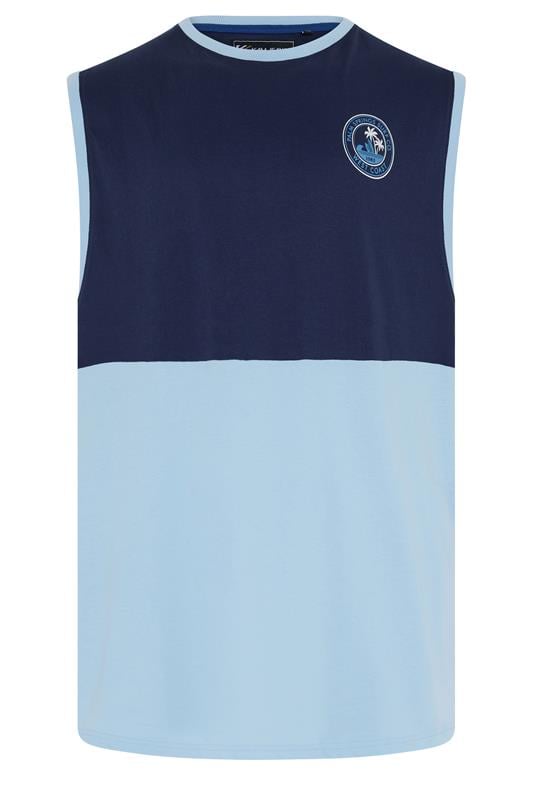  KAM Big & Tall Light Blue Palm Springs Vest Top