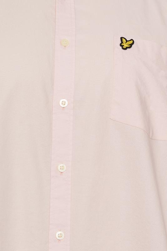LYLE & SCOTT Big & Tall Pink Short Sleeve Oxford Shirt | BadRhino 4