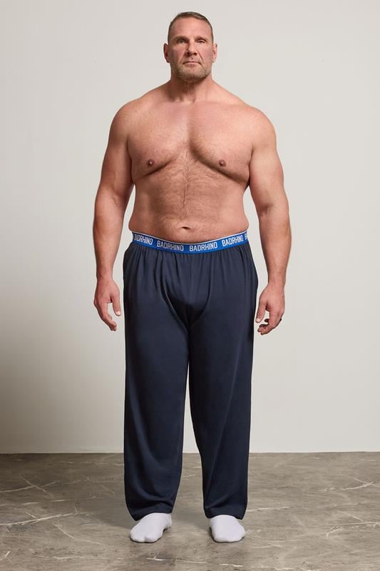 BadRhino Big & Tall Navy Blue Lounge Trousers | BadRhino 2