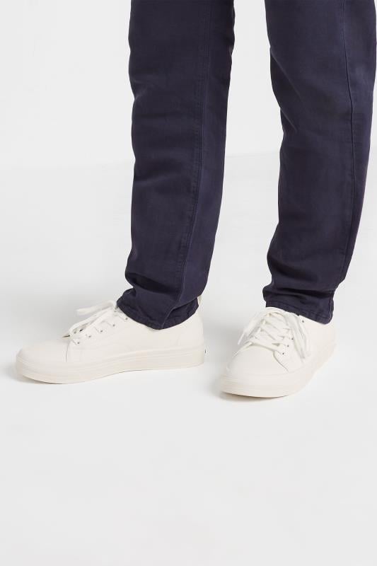 JACK & JONES White Faux Leather Sneakers | BadRhino 2