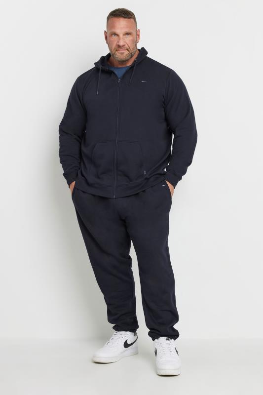 BadRhino Big & Tall Navy Blue Zip Through Hoodie & Jogger Set | BadRhino 1