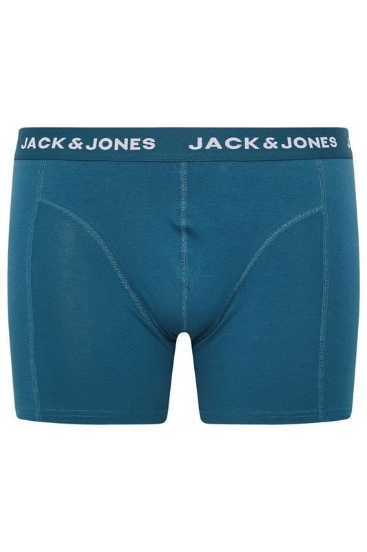 JACK & JONES Big & Tall 5 PACK Green/Blue/Black/Navy/Purple Boxers | BadRhino 6