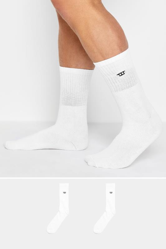 Men's  D555 2 PACK White Sports Socks