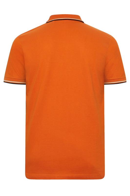 BadRhino Big & Tall Orange Tipped Polo Shirt | BadRhino  5