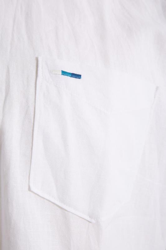 BadRhino Big & Tall White Linen Shirt | BadRhino
