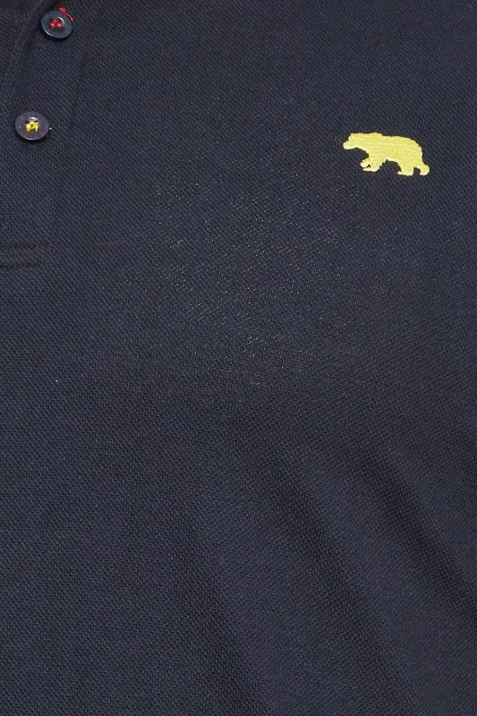 D555 Big & Tall Navy Blue Logo Polo Shirt | BadRhino  2