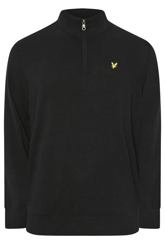 Men's LYLE & SCOTT Big & Tall Black Quarter Zip Jumper