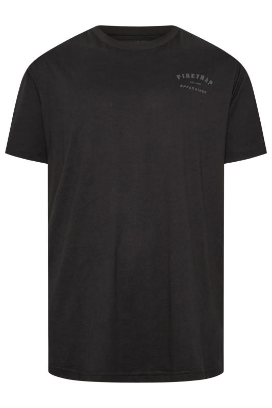 FIRETRAP Big & Tall Black Loyd V2 T-Shirt | BadRhino 4