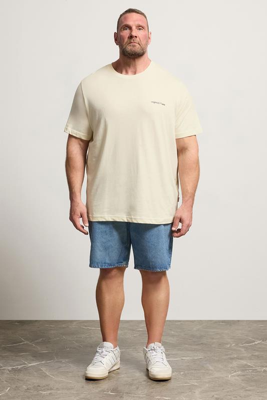 JACK & JONES Big & Tall Blue Cotton Shorts | BadRhino 1