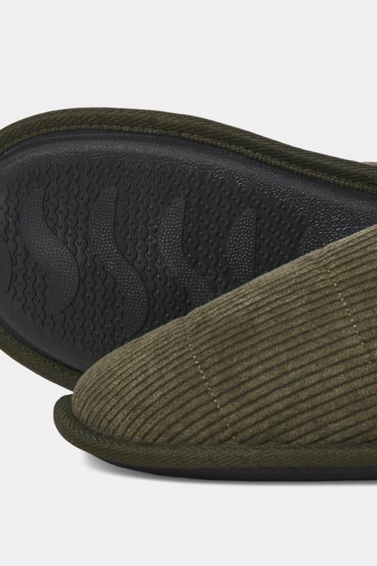 JACK & JONES Olive Green Mule Slippers | BadRhino 3