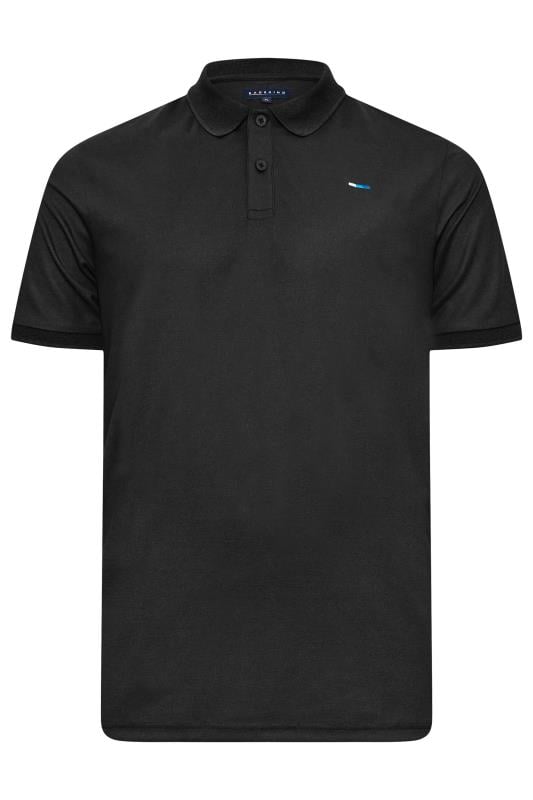 Men's  BadRhino Golf Big & Tall Black Pique Polo Shirt