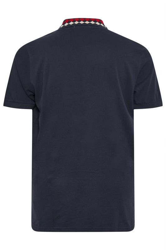 BEN SHERMAN Big & Tall Navy Signature Pique Polo Shirt | BadRhino 4