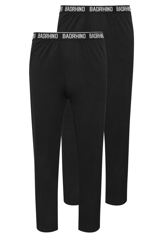 BadRhino Big & Tall 2 PACK Black Lounge Trousers | BadRhino 6