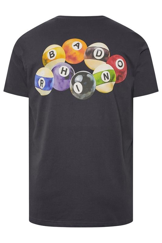 BadRhino Big & Tall Grey Billiards Club Graphic T-Shirt | BadRhino 2