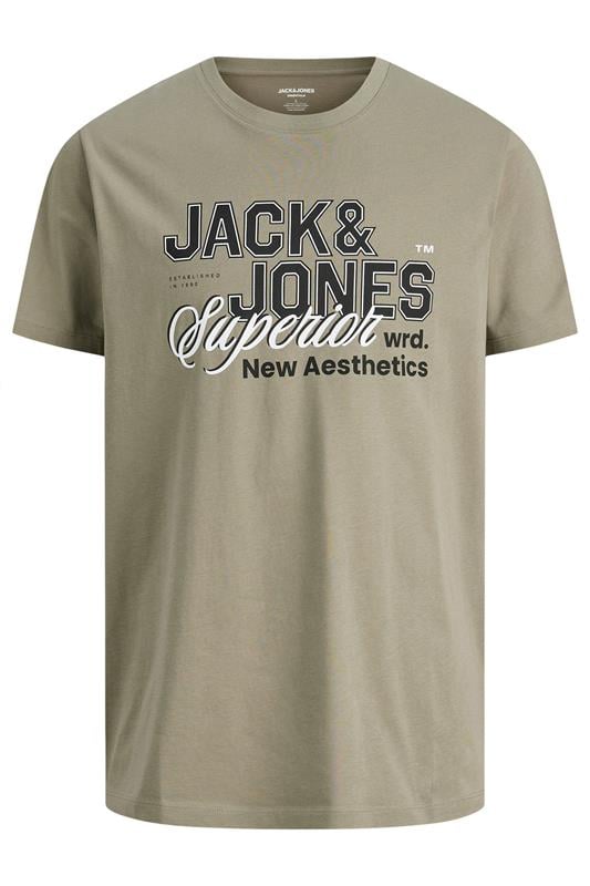 Men's  JACK & JONES Big & Tall Vetiver Green Graphic T-Shirt