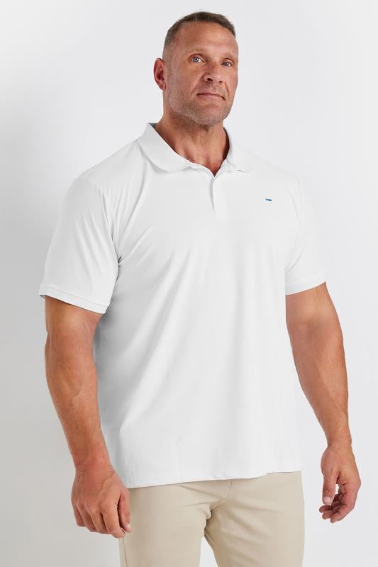 Men's  BadRhino Golf Big & Tall White Pique Polo Shirt