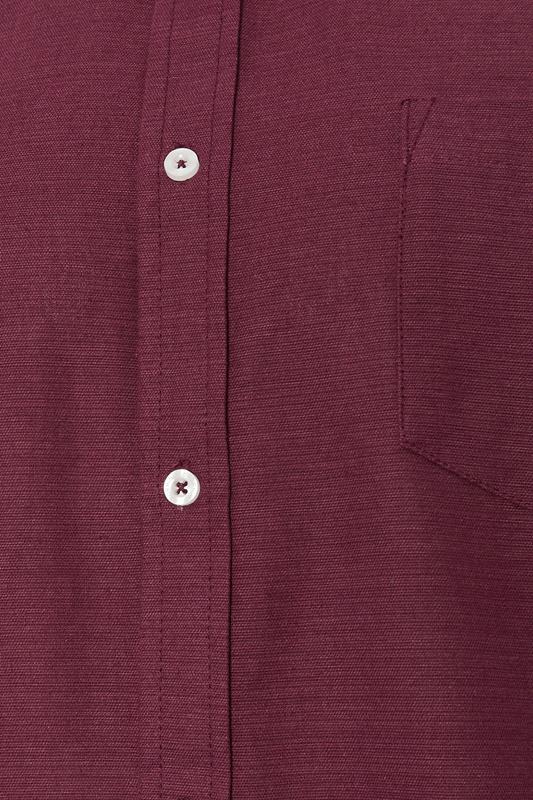BadRhino Big & Tall Burgundy Red Long Sleeve Slub Shirt | BadRhino 7