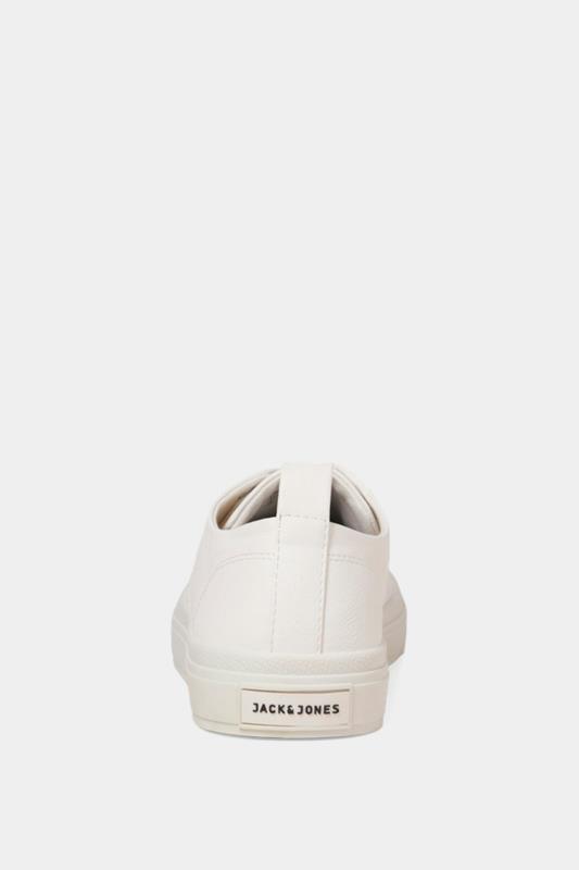 JACK & JONES White Faux Leather Sneakers | BadRhino 5