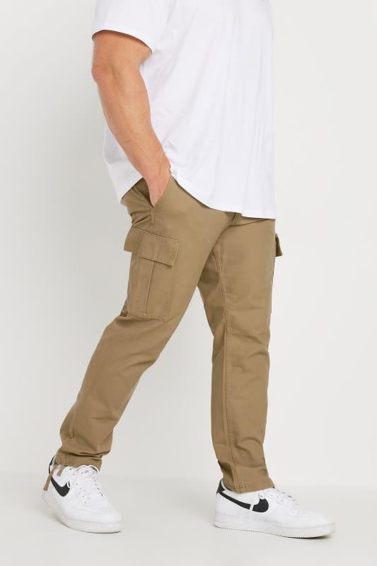 Men's  JACK & JONES Big & Tall Stone Brown 'Barkley' Cargo Trousers