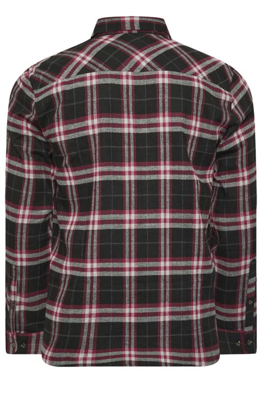 BadRhino Big & Tall Black Long Sleeve Check Shirt | BadRhino 5