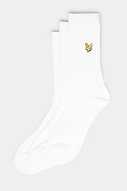 LYLE & SCOTT 3 PACK White Sports Socks | BadRhino 1