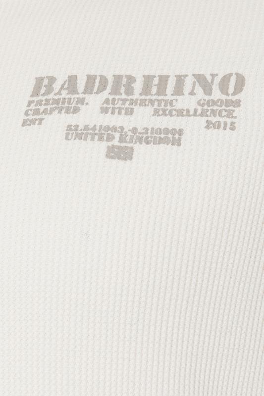 BadRhino Big & Tall Off-White Military Waffle Texture Long sleeve T-Shirt | BadRhino 3