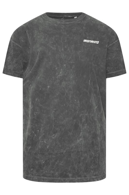 Men's  IronRhino Big & Tall Grey 'IronRhino Sport' Acid Wash T-Shirt