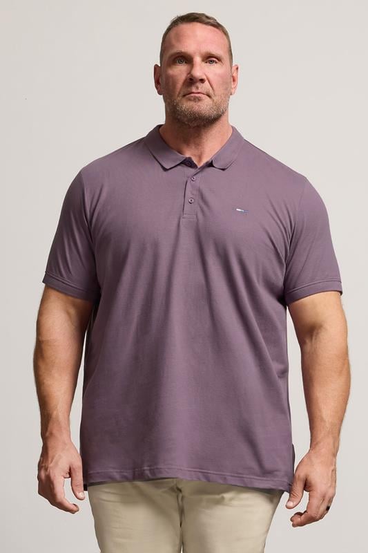 Men's  BadRhino Big & Tall Mauve Purple Core Polo Shirt