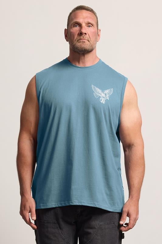  BadRhino Big & Tall Blue Eagle Graphic Muscle Vest