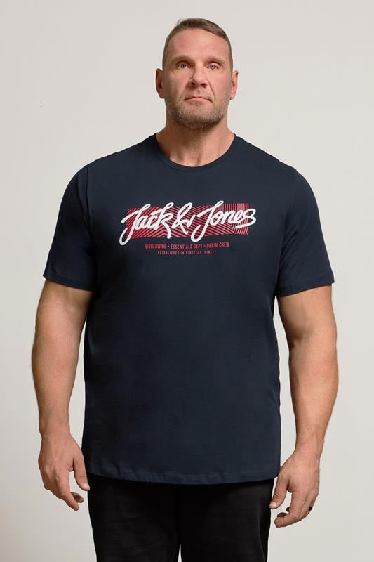 Men's  JACK & JONES Big & Tall Sky Captain Blue Urban T-Shirt