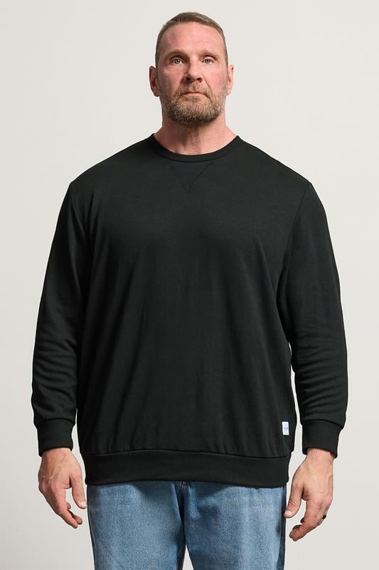  JJACK & JONES Big & Tall Black Sweatshirt