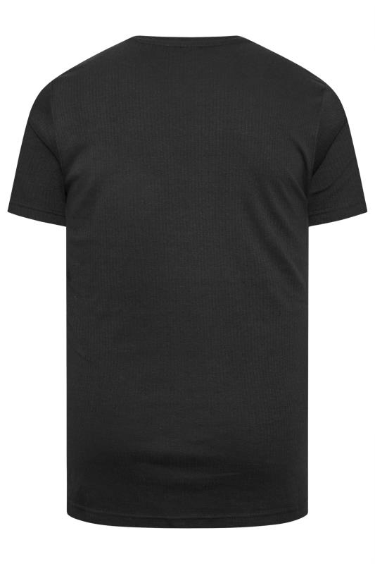 D555 Big & Tall Black Thermal Short Sleeve T-Shirt | BadRhino 2