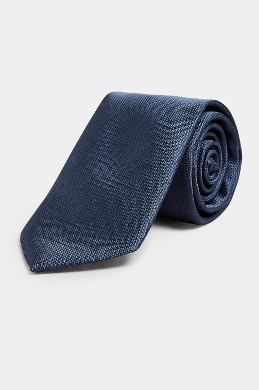 Men's  BadRhino Tailoring Navy Blue Plain Textured Tie