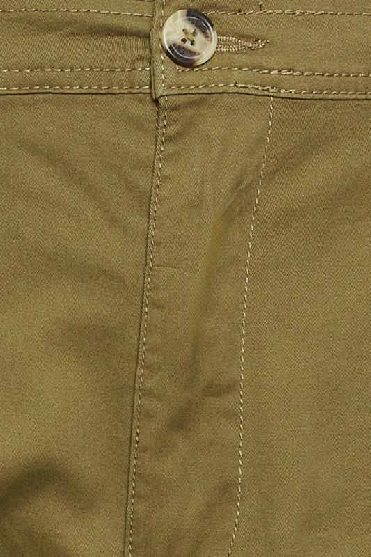 D555 Big & Tall Brown Elasticated Internal Drawcord Waist Shorts | BadRhino 5
