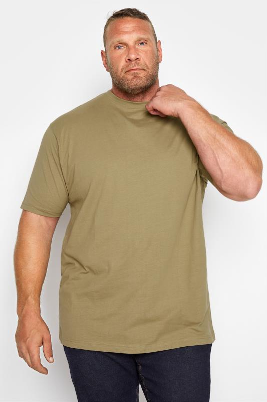 KAM Olive Green Plain T-Shirt | BadRhino 1