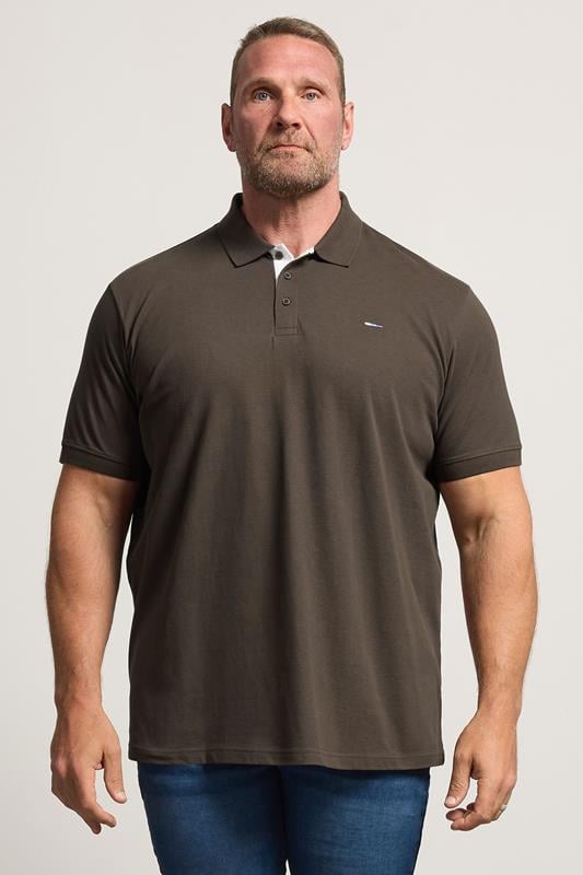  BadRhino Big & Tall Brown Short Sleeve Polo Shirt