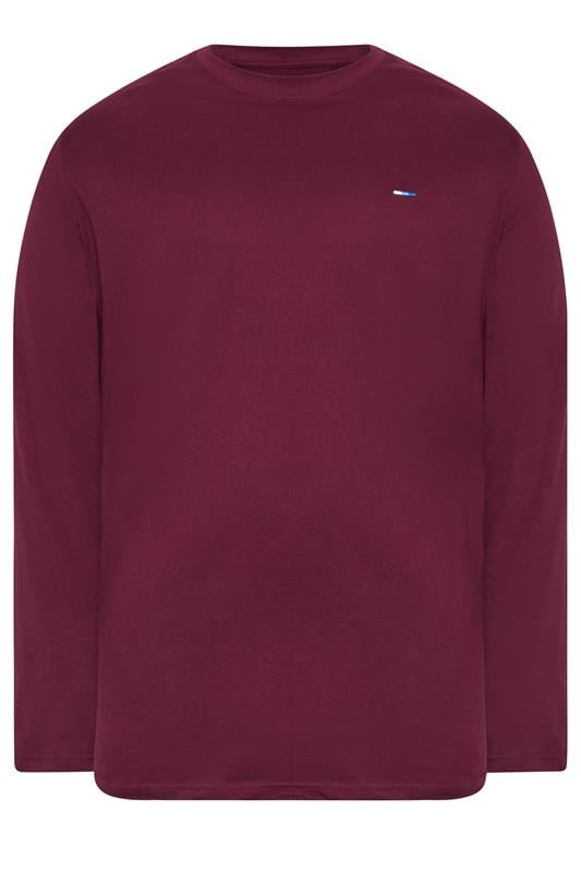 BadRhino Big & Tall Wine Red Extra Long Long Sleeve T-Shirt