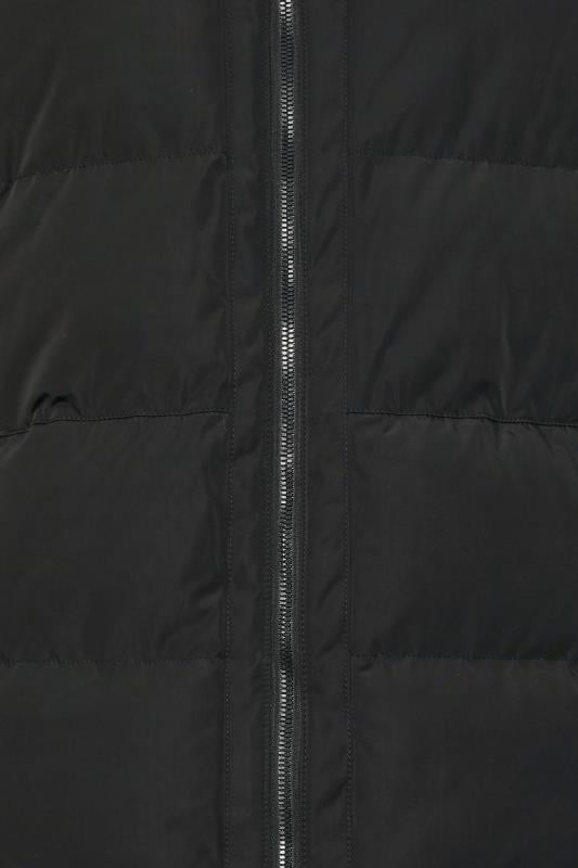 BadRhino Big & Tall Black Hooded Logo Puffer Jacket | BadRhino 4